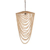 The Wooden Bead Chandelier - Natural - 47 x 47, H 80 CM
