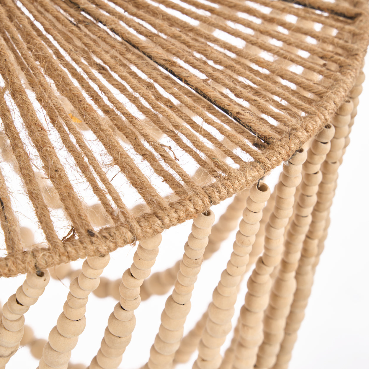 The Wooden Bead Chandelier - Natural - 47 x 47, H 80 CM