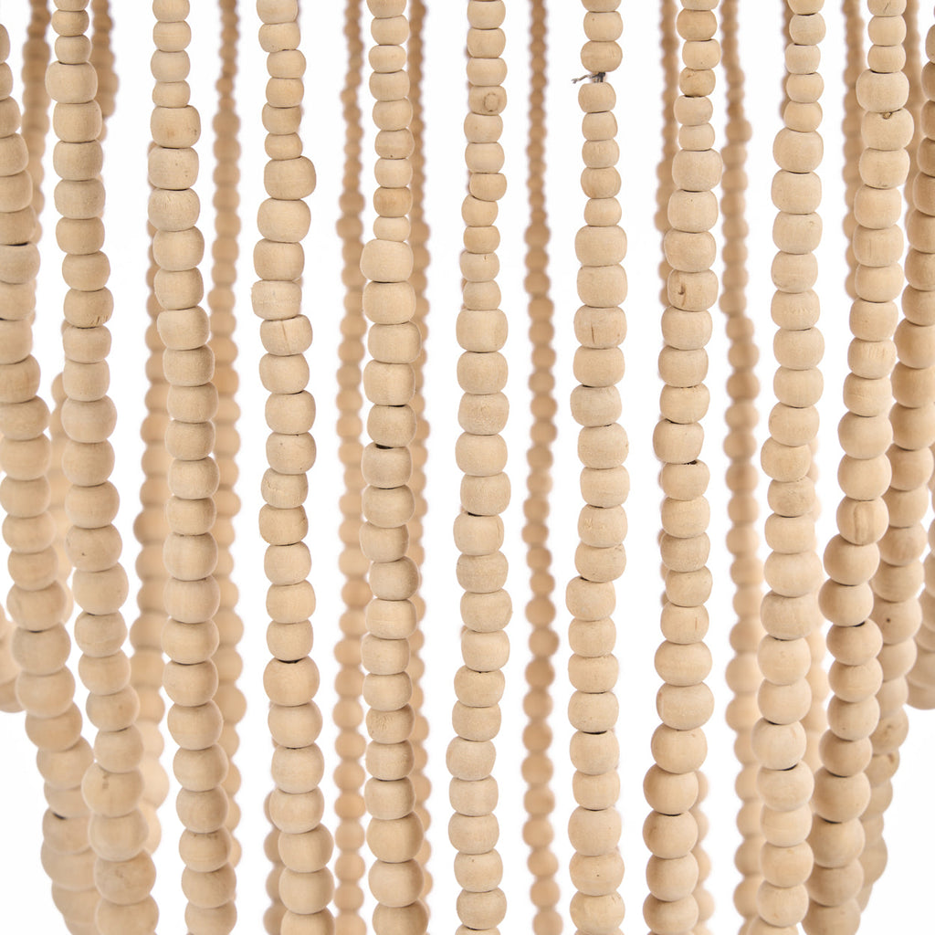 The Wooden Bead Chandelier - Natural - 47 x 47, H 80 CM