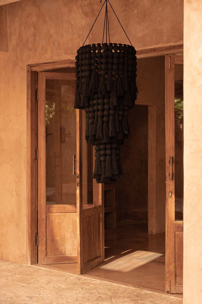 The Nomad Cotton Chandelier - Black - XL, 50 x 50, H 160 CM