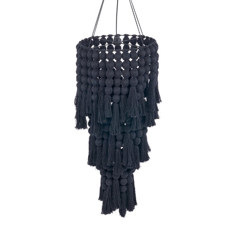 The Nomad Cotton Chandelier - Black - XL, 50 x 50, H 160 CM