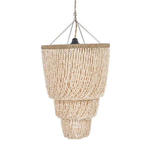 The Lagoon Shell Chandelier - Natural - 31 x 31, H 68 CM