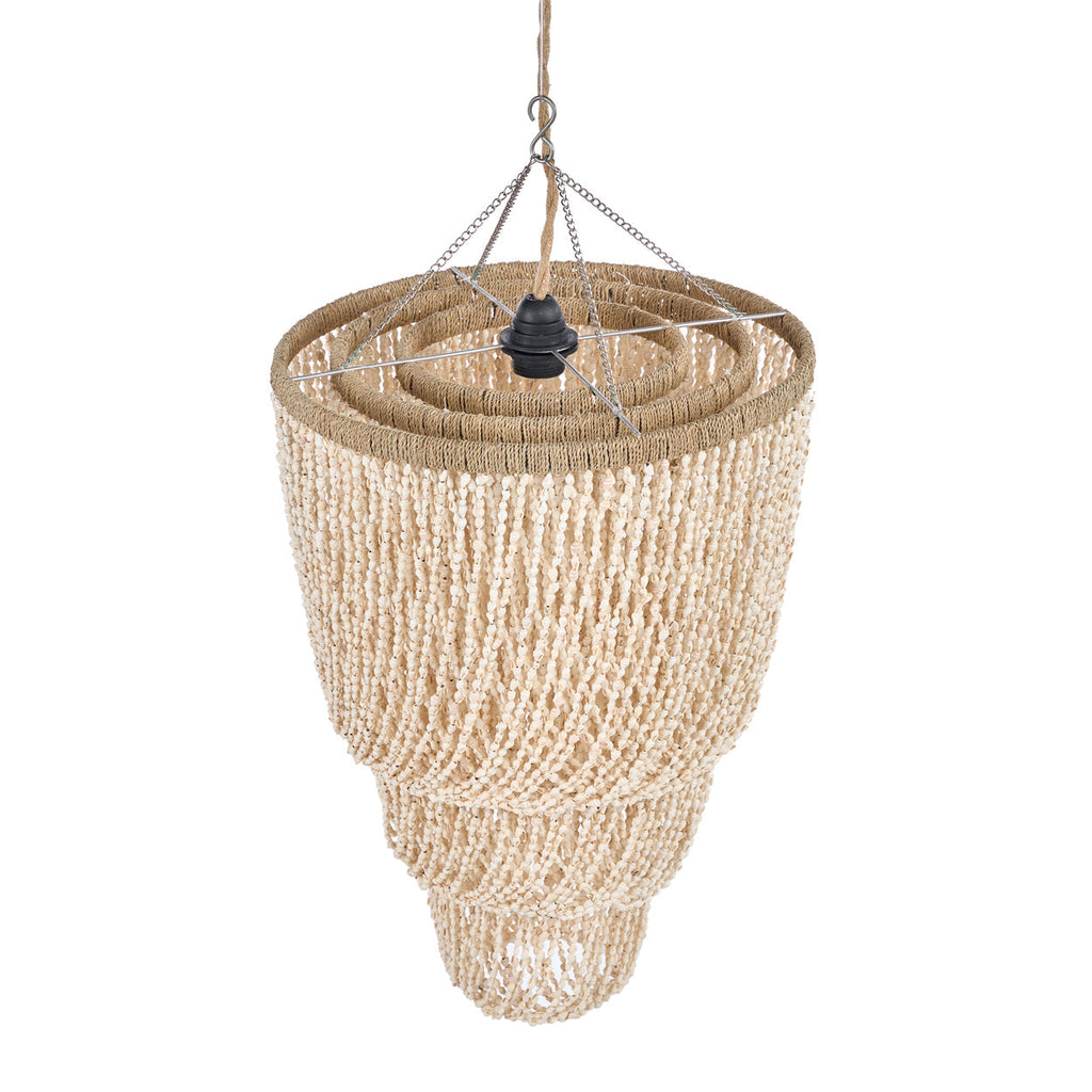 The Lagoon Shell Chandelier - Natural - 31 x 31, H 68 CM