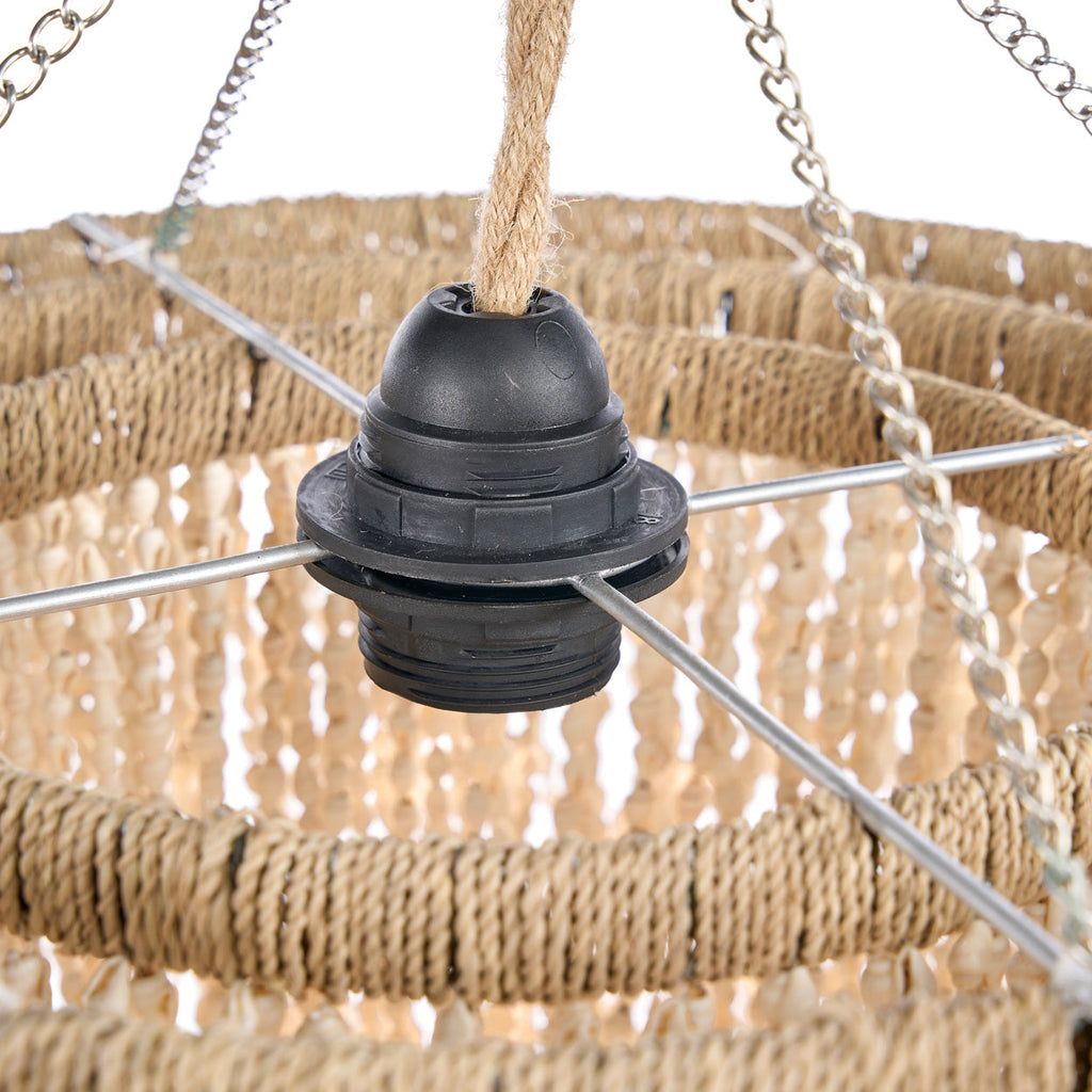 The Lagoon Shell Chandelier - Natural - 31 x 31, H 68 CM