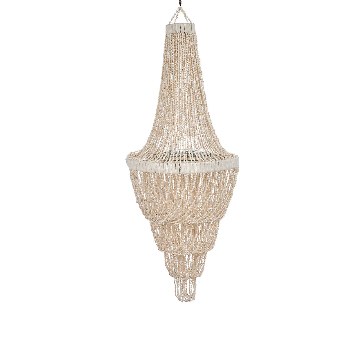 Lagoon Ocean Tower Shell Chandelier - Natural - 40 x 40, H 85 CM