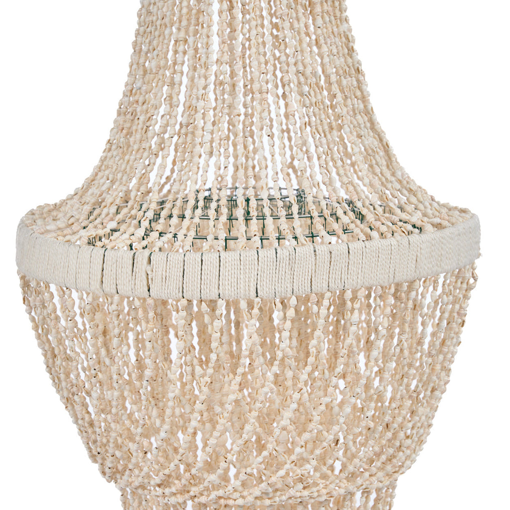 The Ocean Tower Shell Chandelier - Natural - 40 x 40, H 85 CM