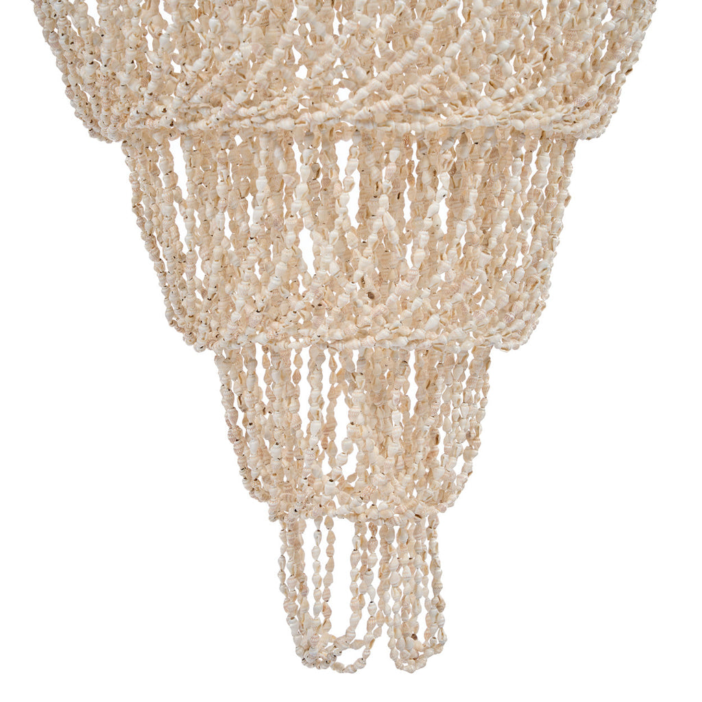 The Ocean Tower Shell Chandelier - Natural - 40 x 40, H 85 CM