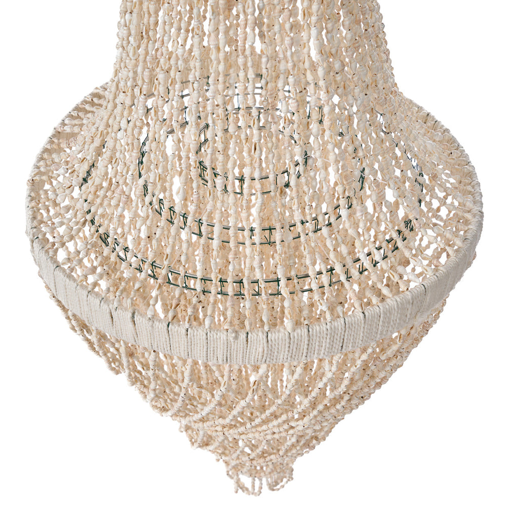 Lagoon Ocean Tower Shell Chandelier - Natural - 40 x 40, H 85 CM