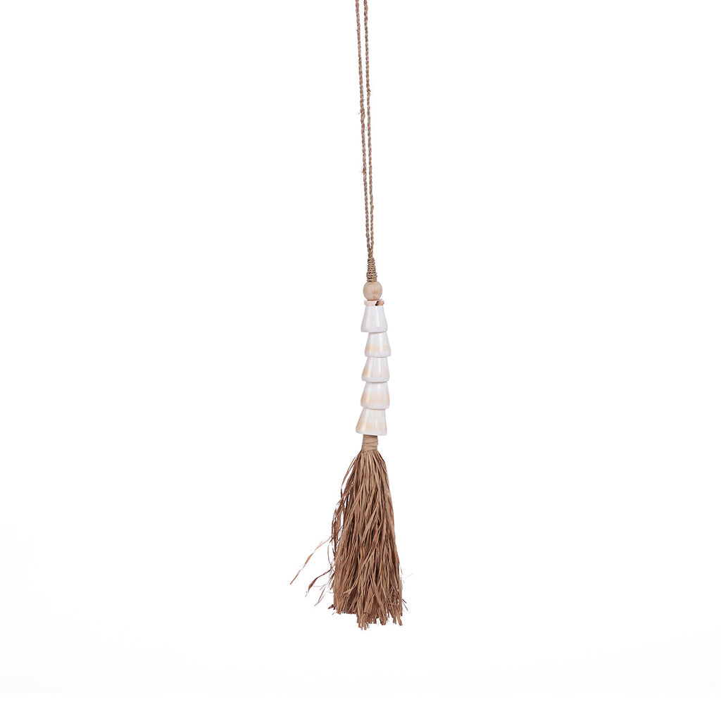 The Cone Shell Tassel - Natural White