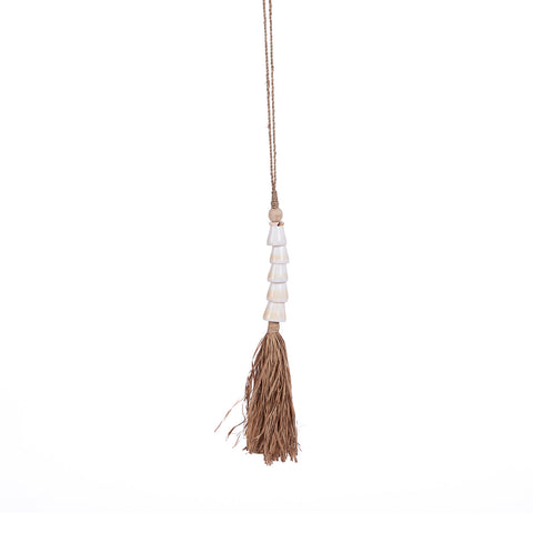 The Cone Shell Tassel - Natural White