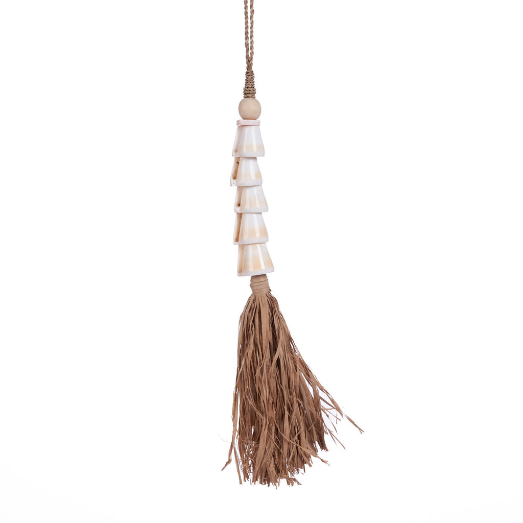 The Cone Shell Tassel - Natural White