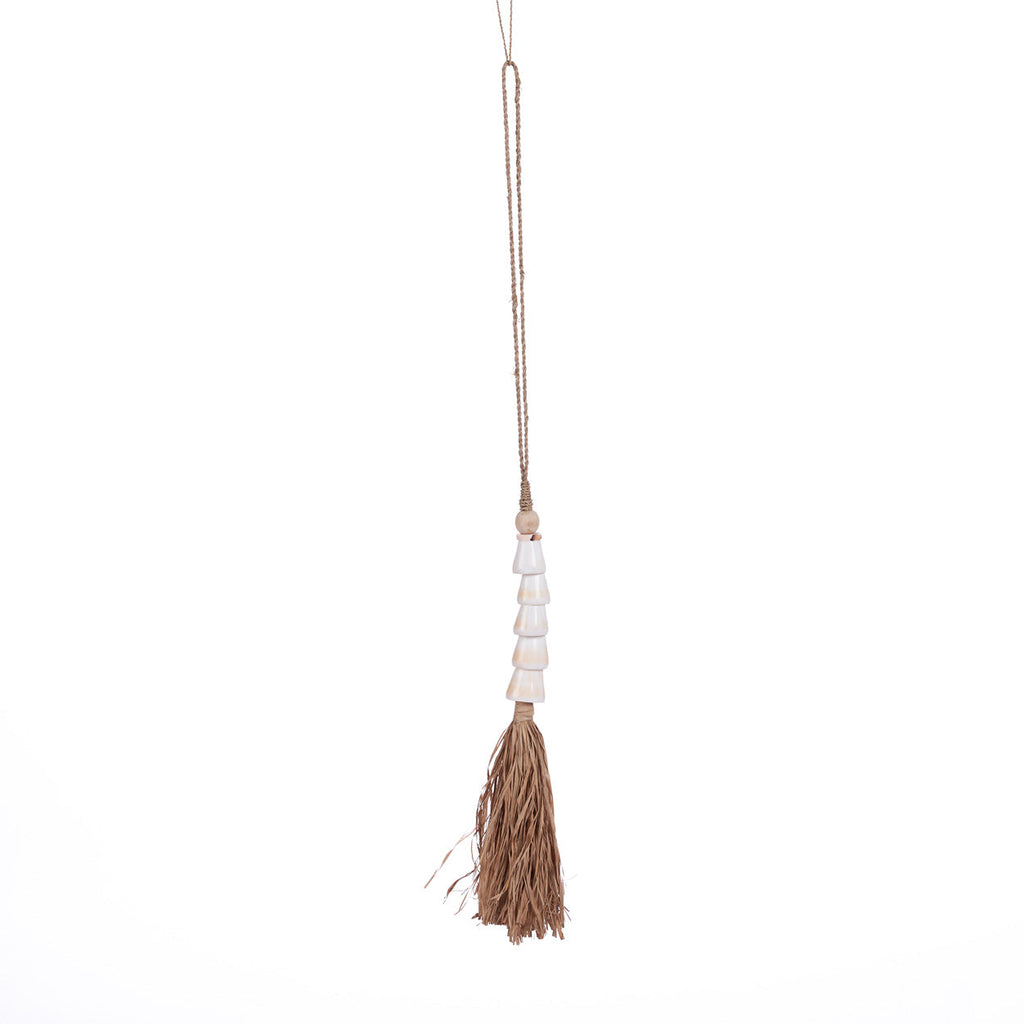 The Cone Shell Tassel - Natural White