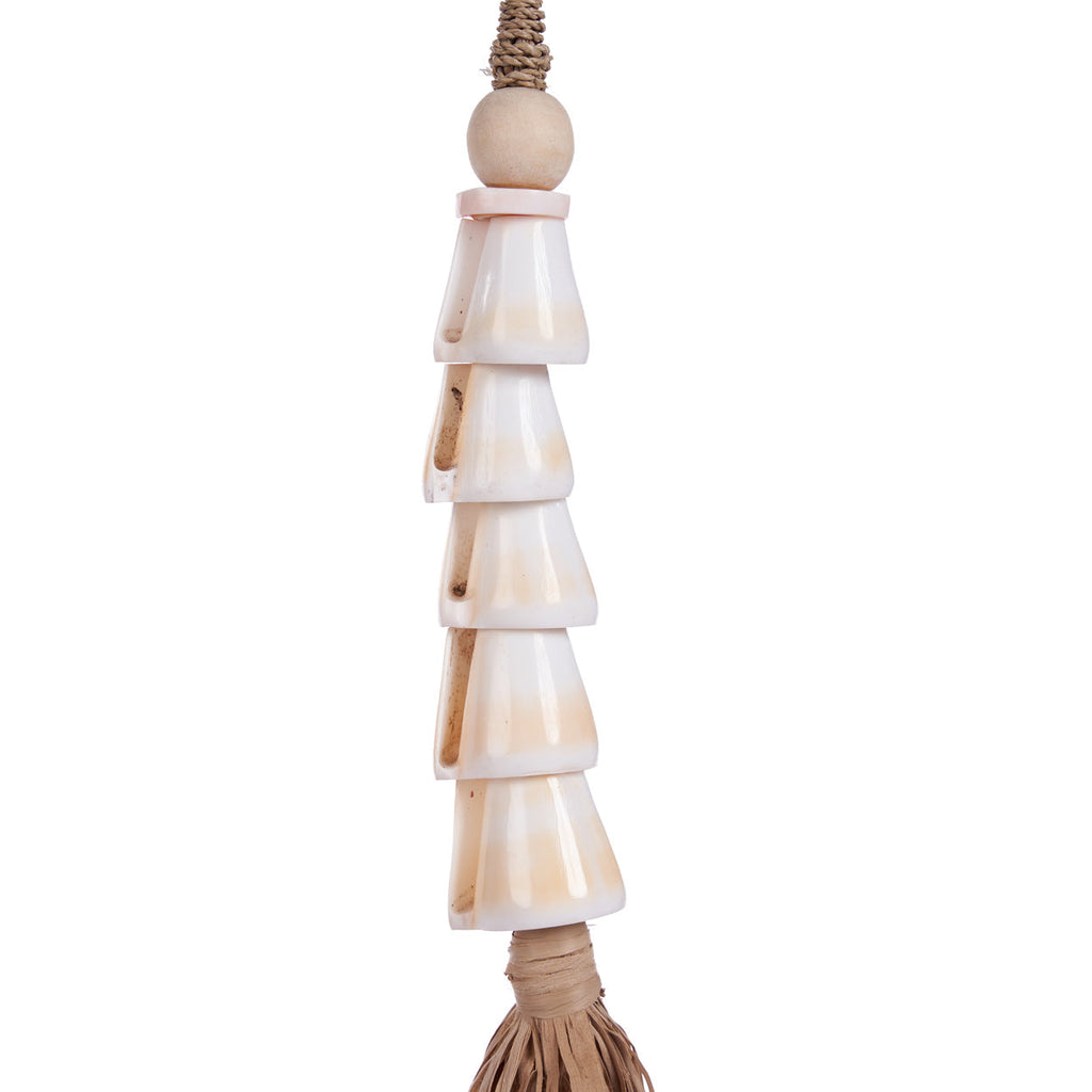 The Cone Shell Tassel - Natural White