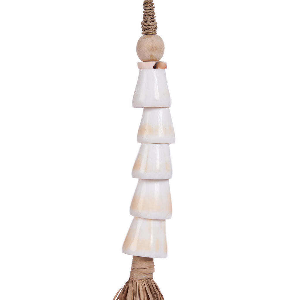The Cone Shell Tassel - Natural White