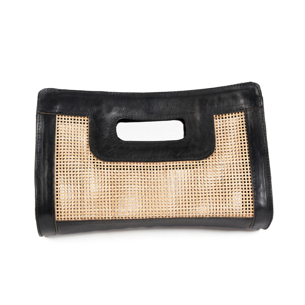 The Riviera Noir Clutch - Natural Black