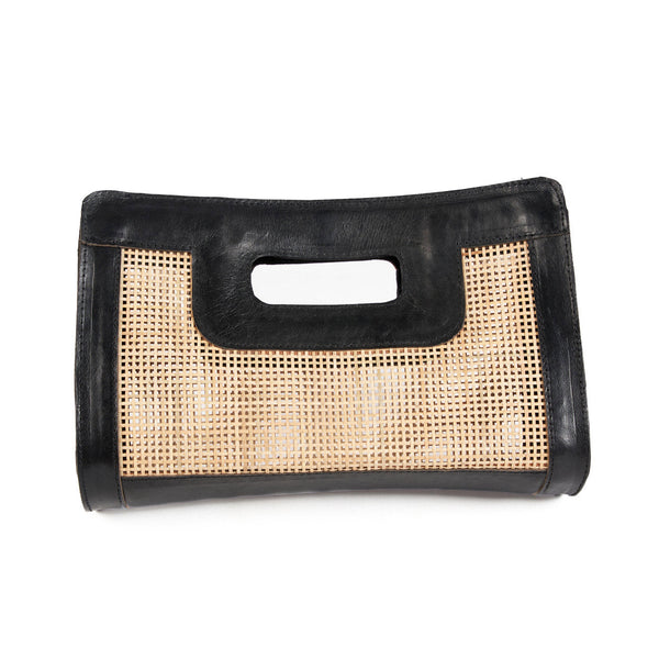The Riviera Noir Clutch - Natural Black