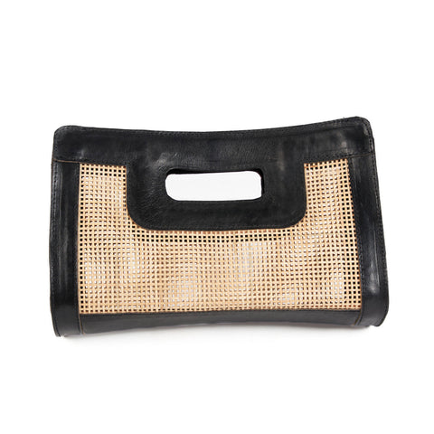 The Riviera Noir Clutch - Natural Black