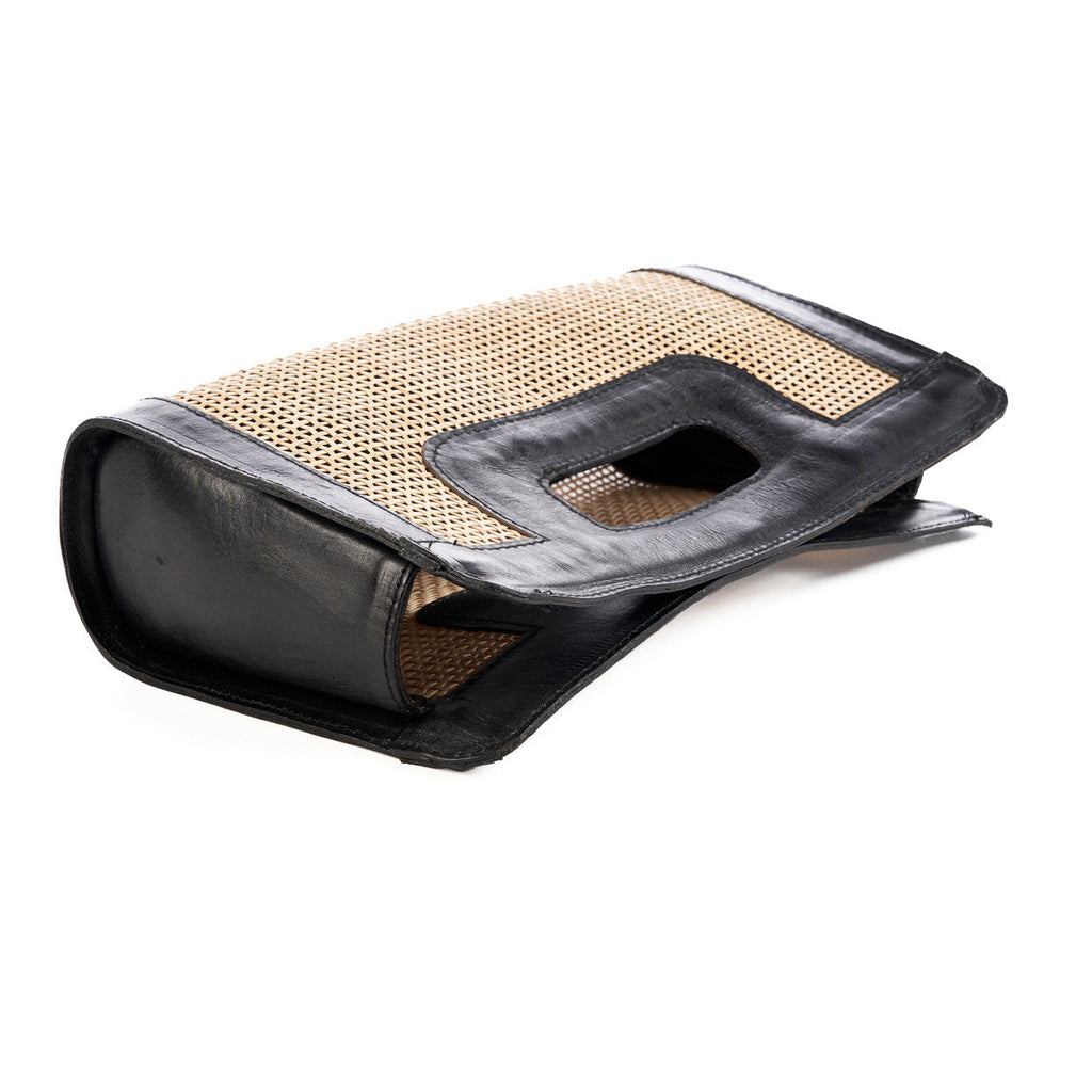The Riviera Noir Clutch - Natural Black