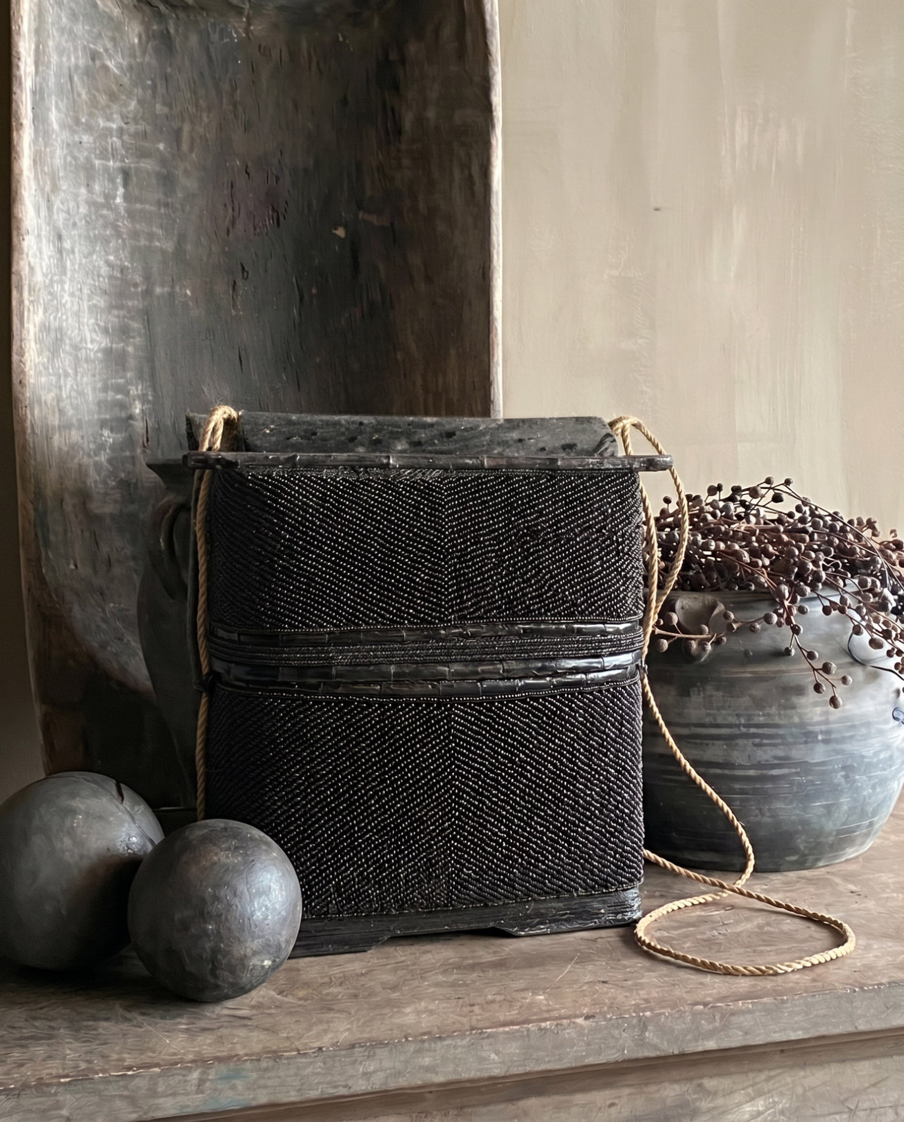 The Beaded Treasure Box - Black