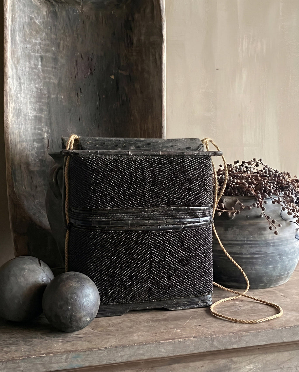 The Beaded Treasure Box - Black