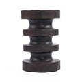 The Mocha Rings Side Table - Dark Walnut, D 40 CM