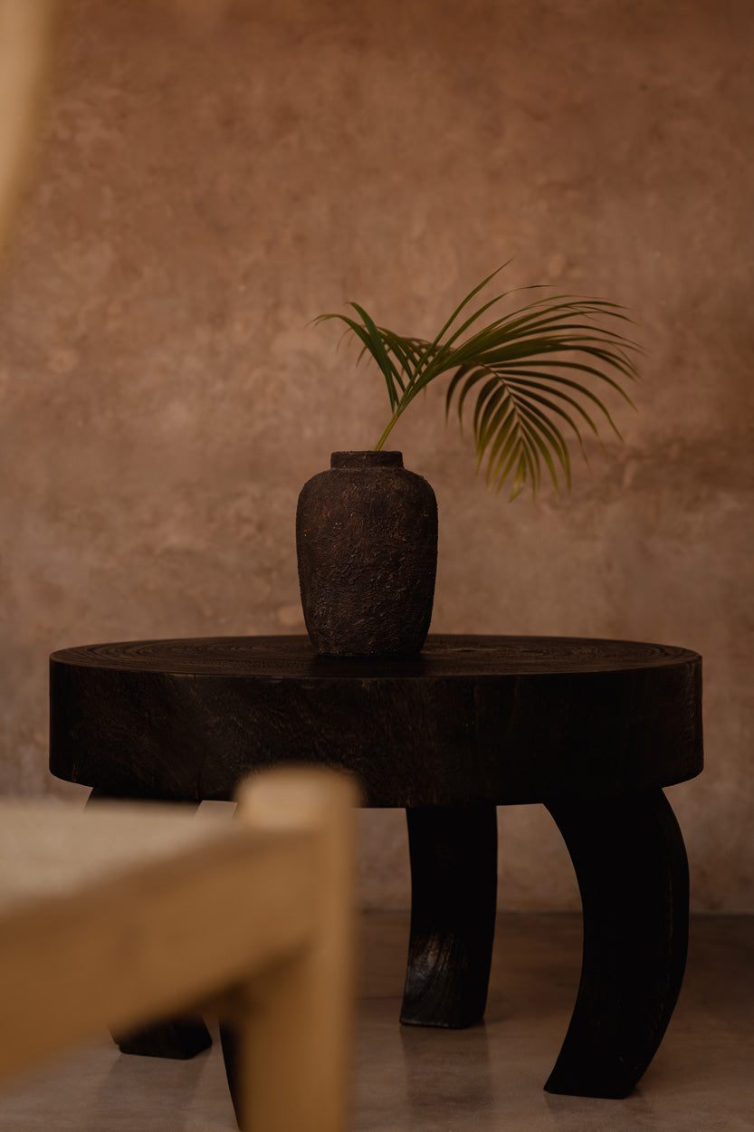 The Octo Chic Coffee Table - Dark Walnut, D 70 CM