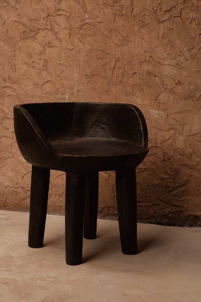 The Sit Happens Low Chair - Dark Walnut