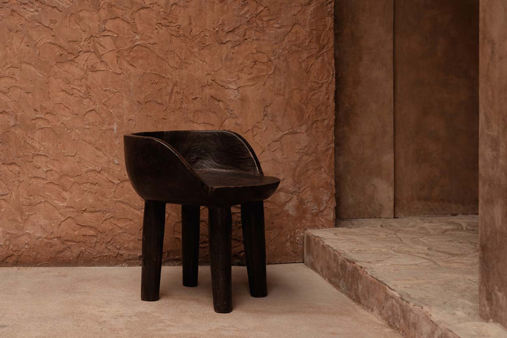 The Sit Happens Low Chair - Dark Walnut