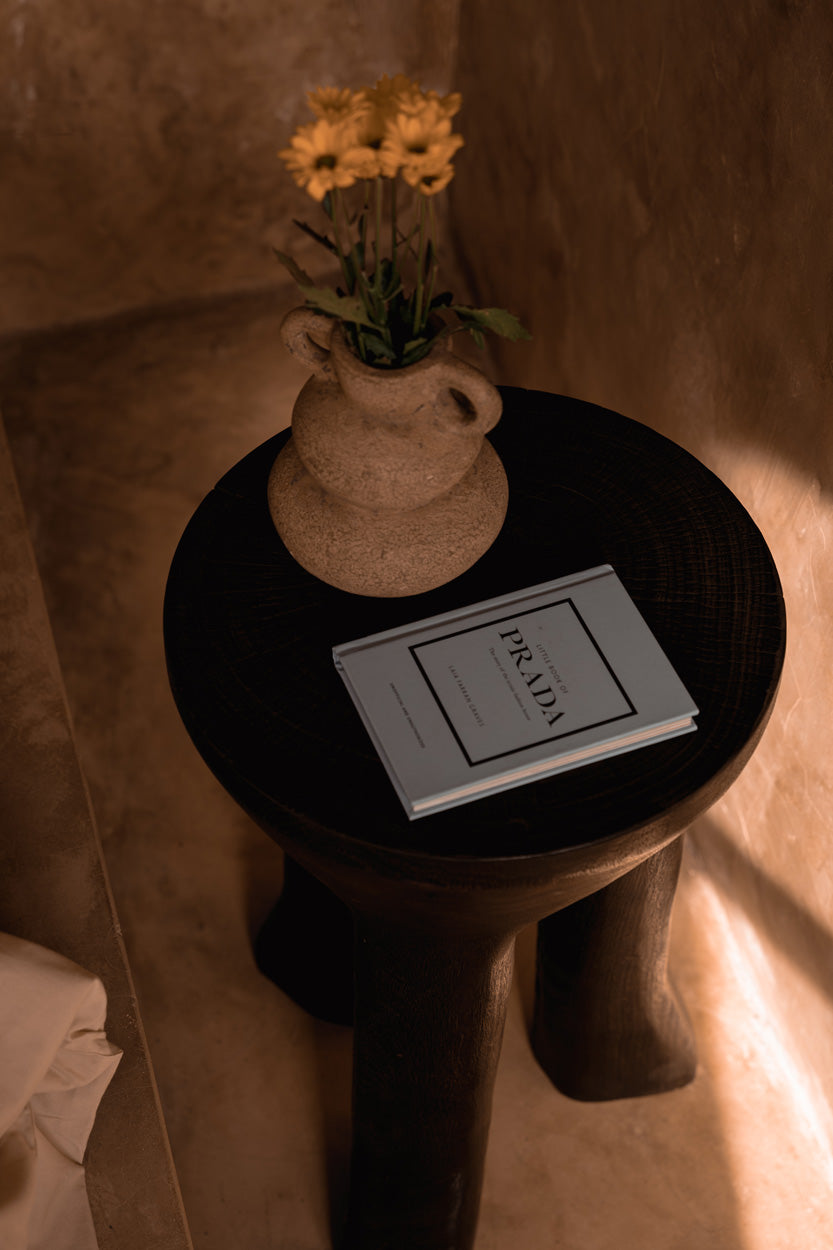 The Java Tripod Side Table - Dark Walnut