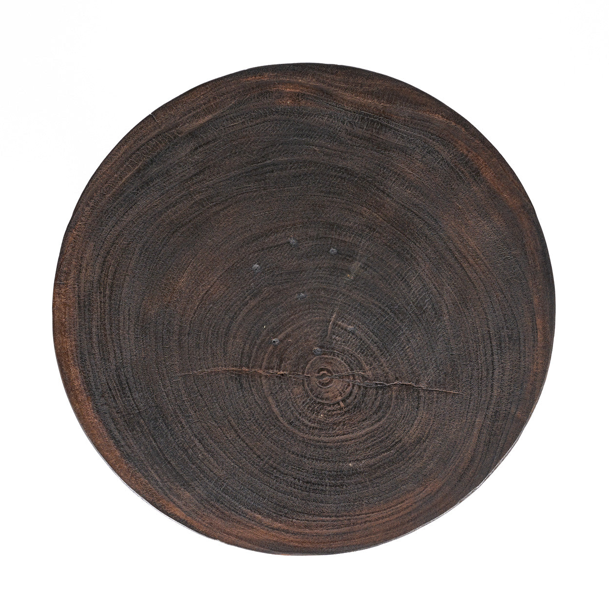 The Cone Alone Side Table - Dark Walnut, D 50 CM