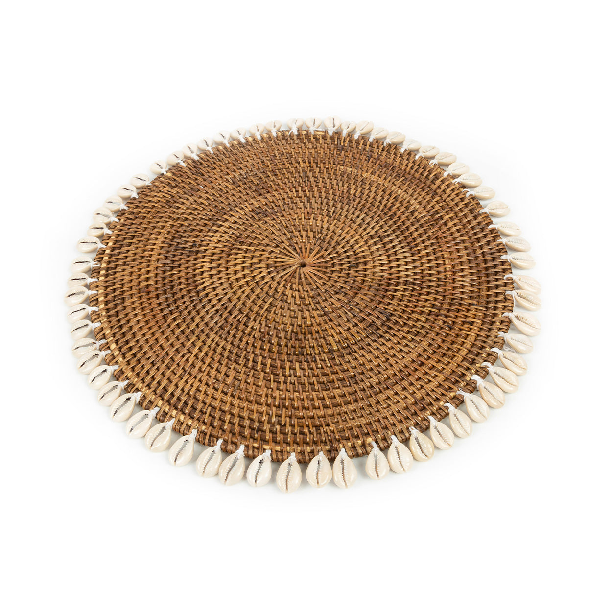 Colonial Placemat Shell- Natural Brown