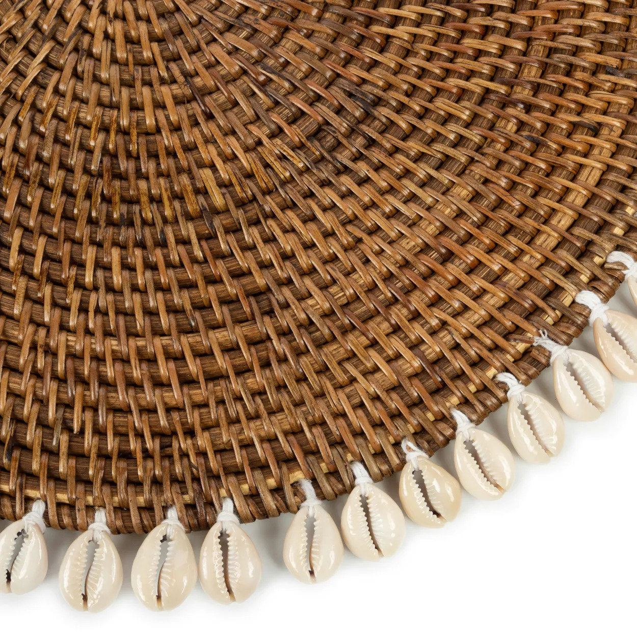 Colonial Placemat Shell- Natural Brown