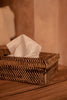 Colonial Tissue Box, Rattan Classic - Natural Brown