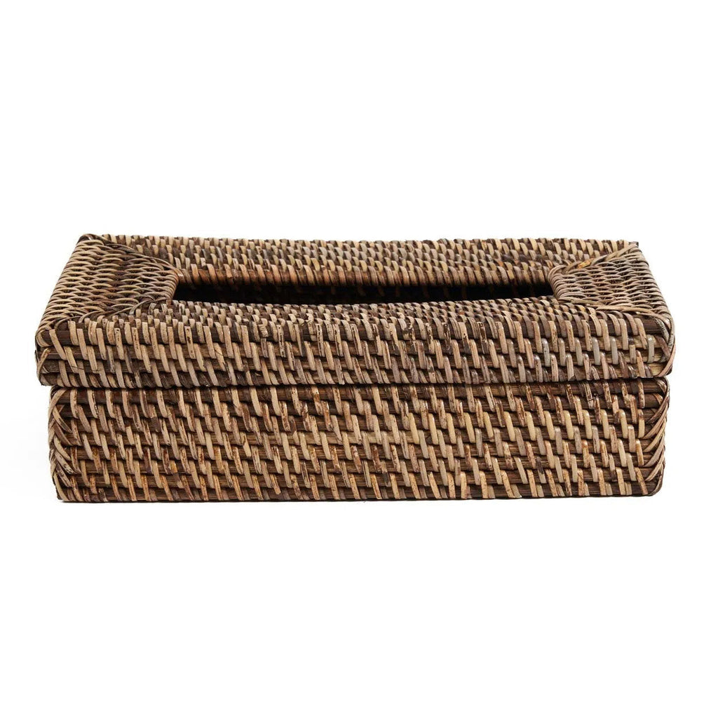 Colonial Tissue Box, Rattan Classic - Natural Brown