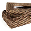 Colonial Tissue Box, Rattan Classic - Natural Brown