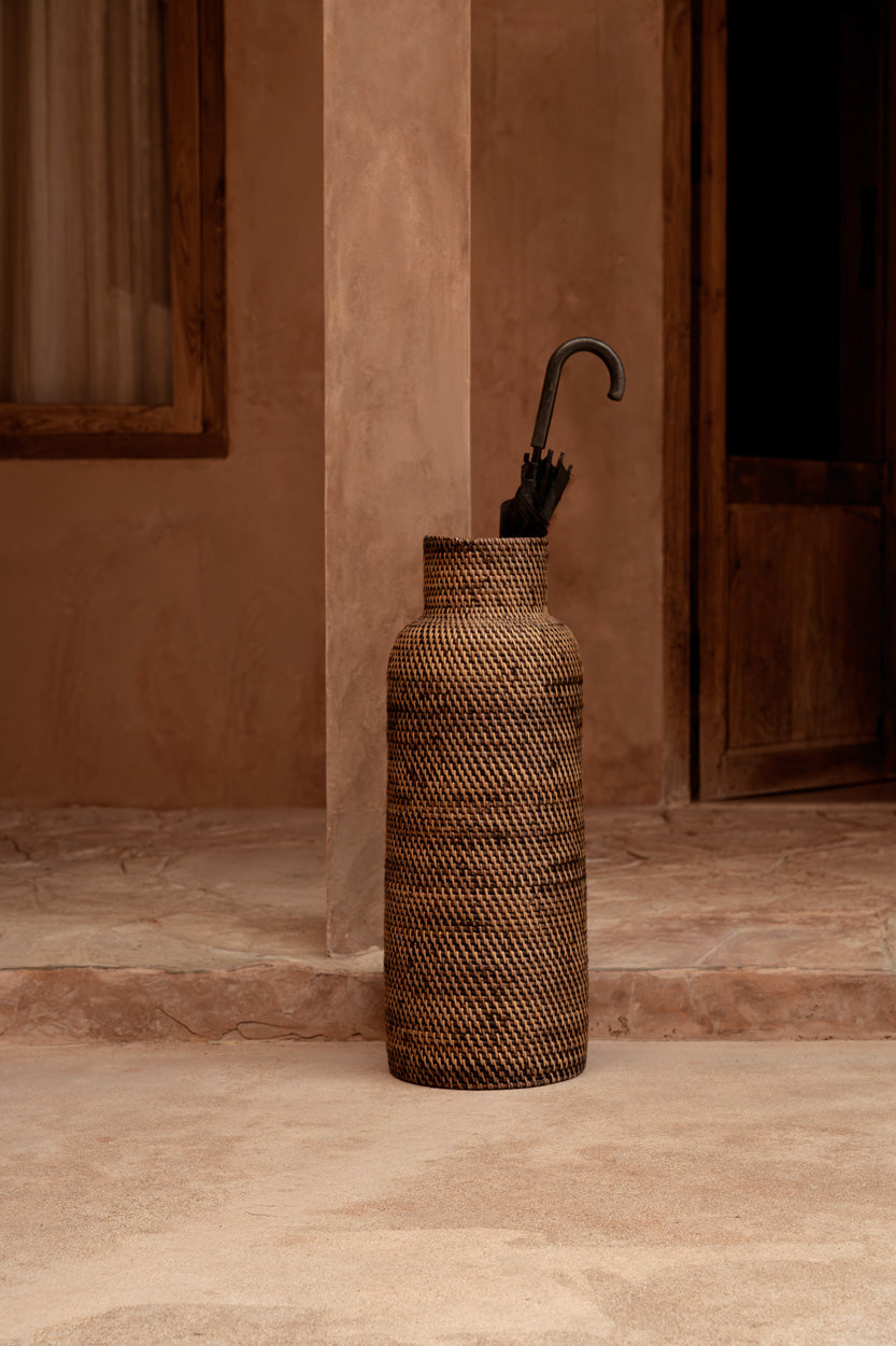 Colonial Umbrella Basket - Natural Brown