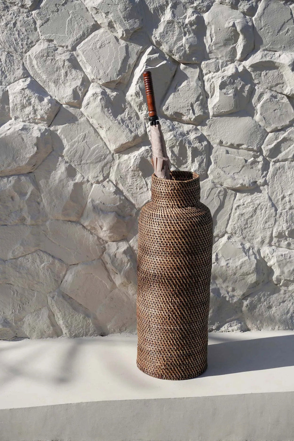 Colonial Umbrella Basket - Natural Brown