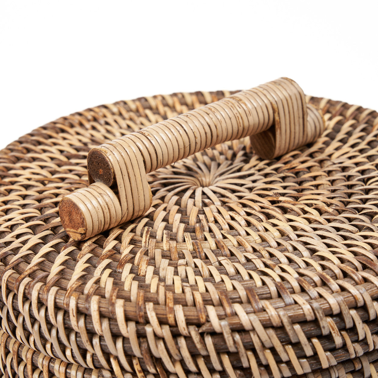 Colonial Bin High, Rattan,  Natural Brown