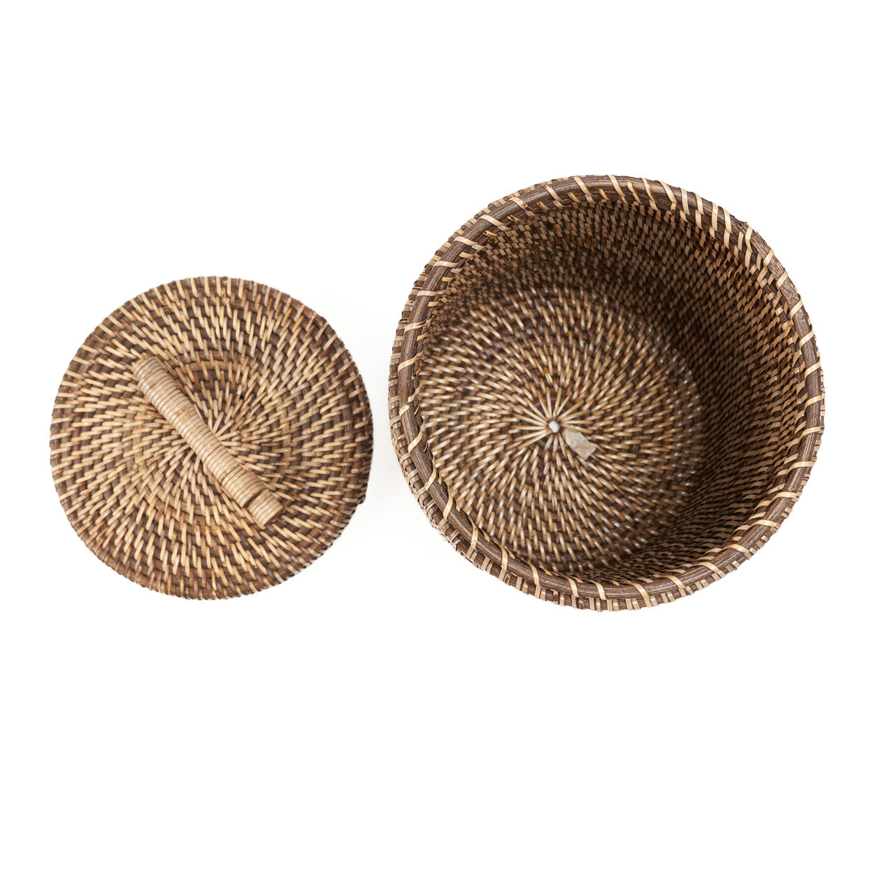 Colonial Bin High, Rattan,  Natural Brown