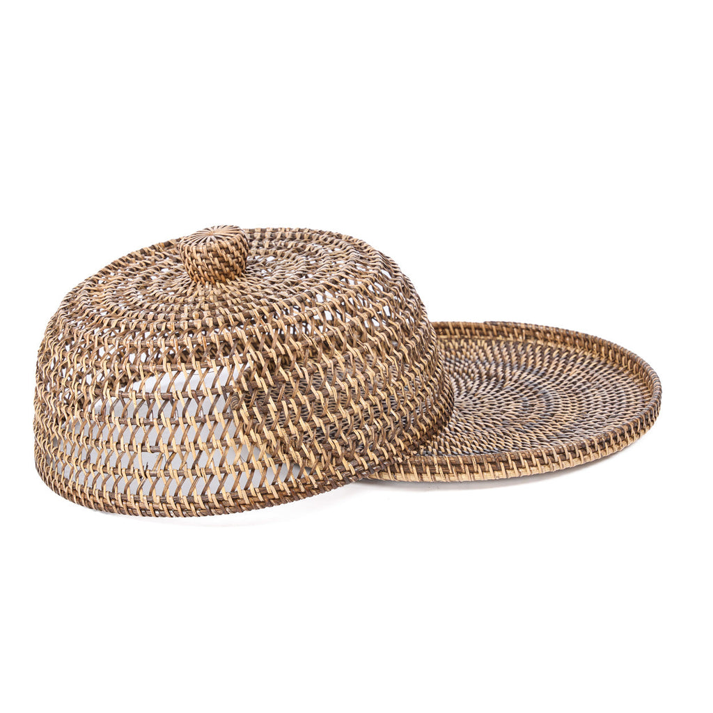 Colonial Food Cover Rattan - Natural Brown - D 27 CM