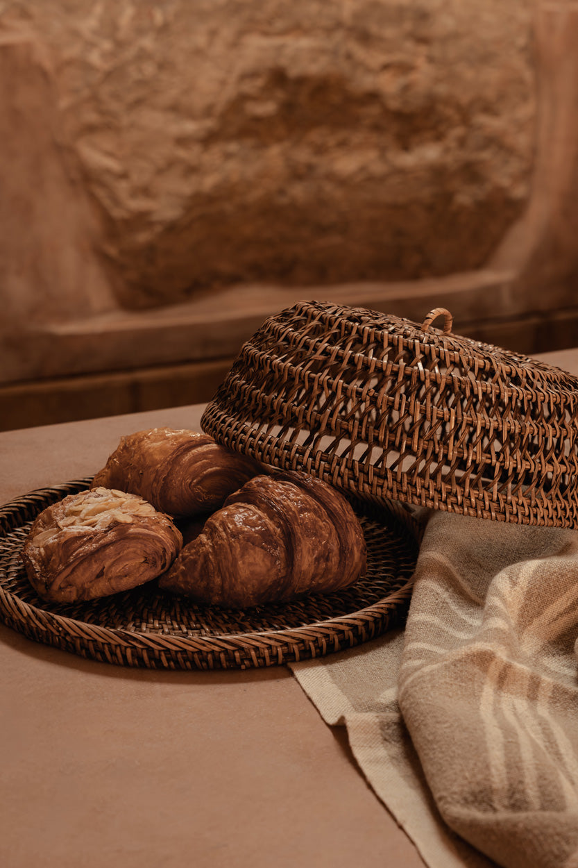 Colonial Food Cover Rattan - Natural Brown - D 27 CM