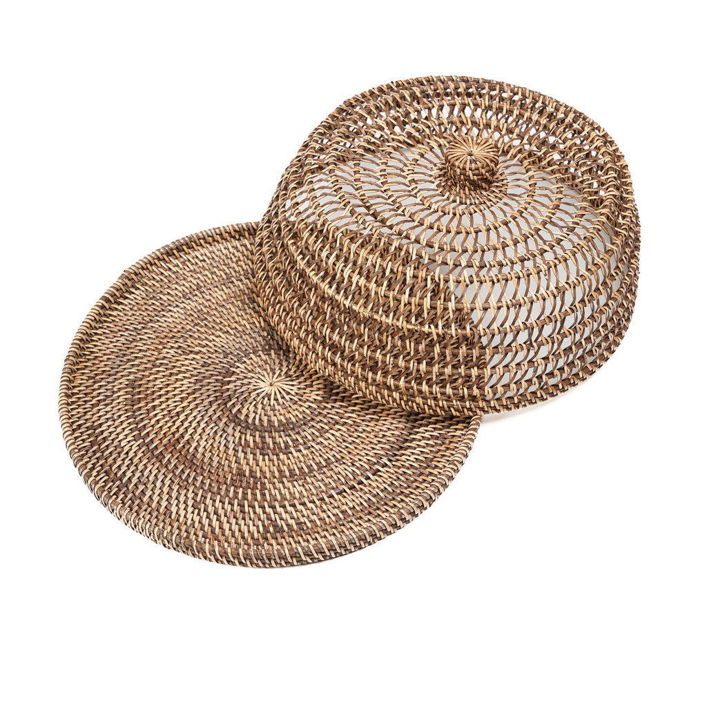 Colonial Food Cover Rattan - Natural Brown - D 27 CM