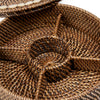 Colonial Compartment Basket, Rattan - Natural Brown