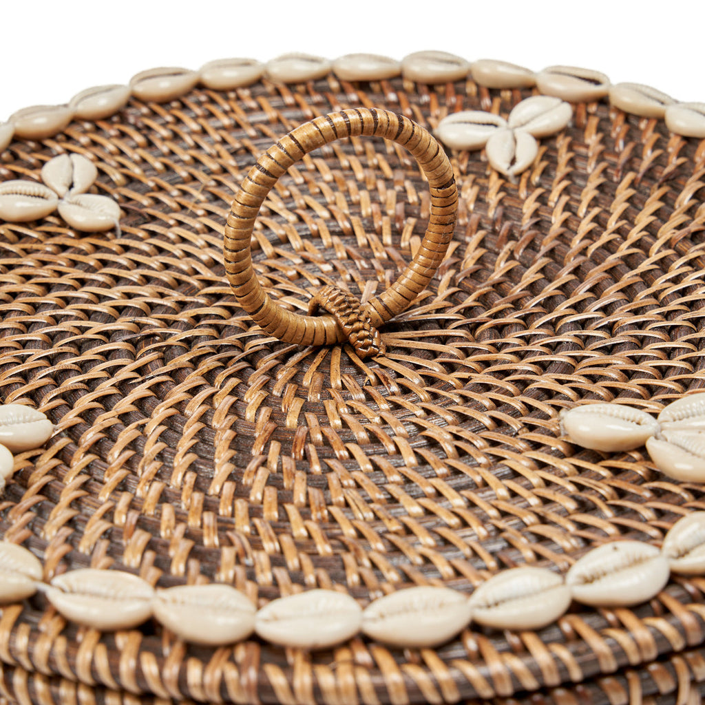 Colonial Compartment Basket, Rattan - Natural Brown