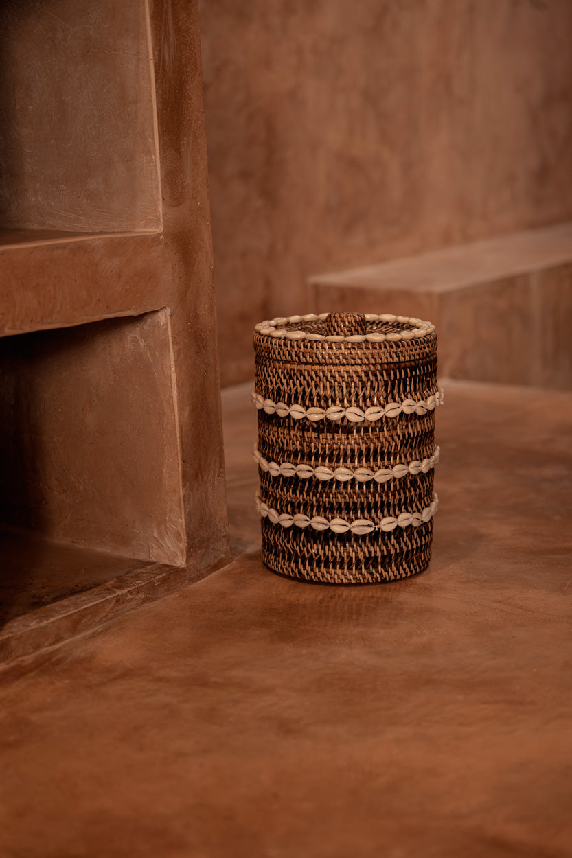 Colonial Storage Bin, Shell - Natural Brown