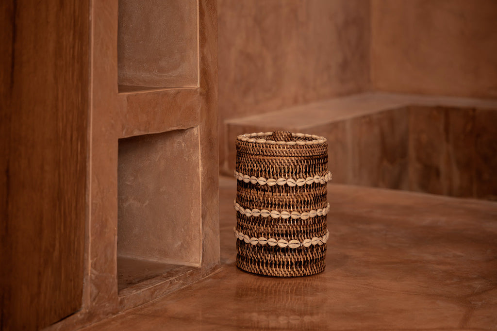 Colonial Storage Bin, Shell - Natural Brown