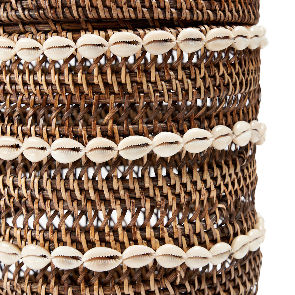 Colonial Shell Storage Bin - Natural Brown