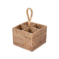 Colonial Cutlery Caddy N°4, Rattan - Natural Brown