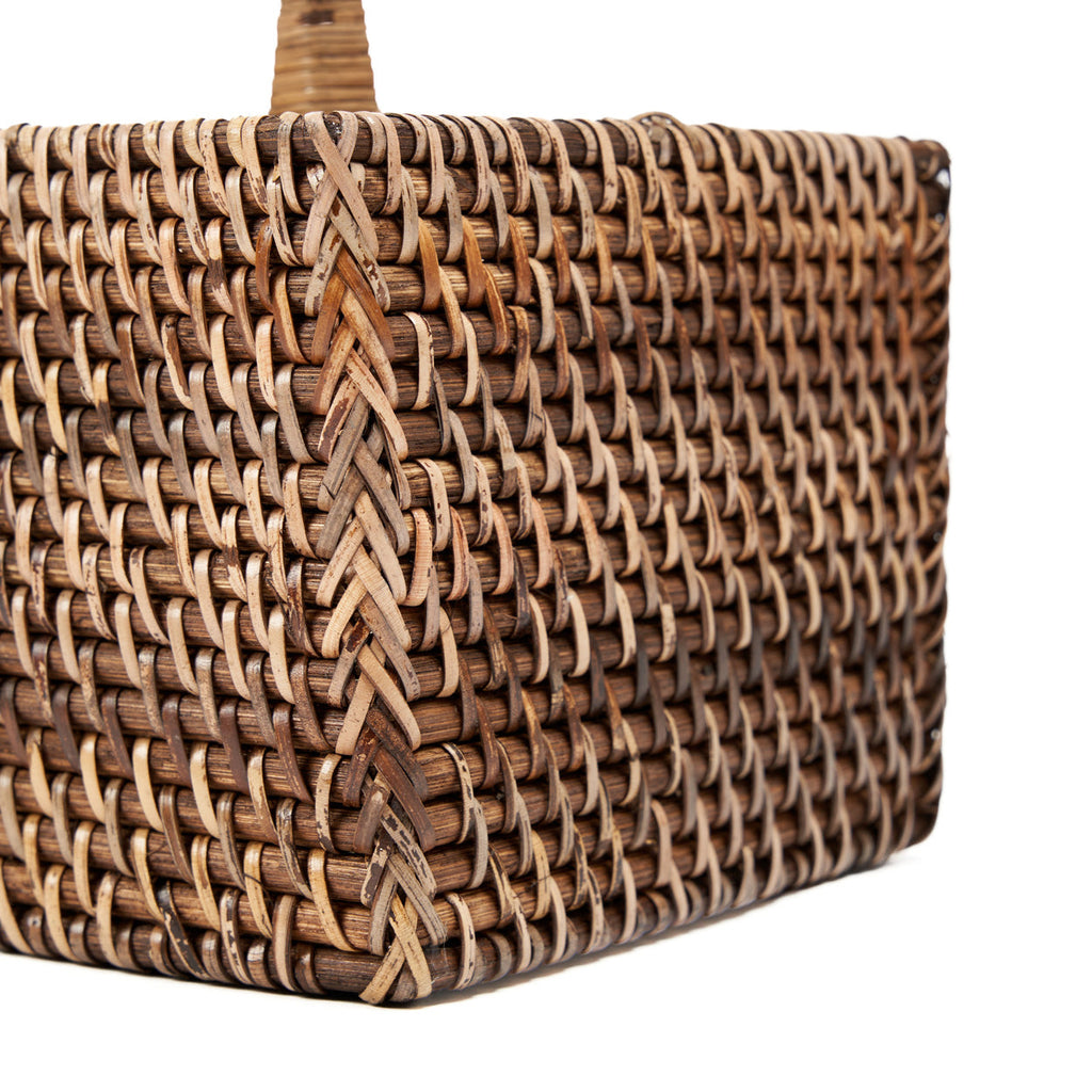 Colonial Cutlery Caddy N°4, Rattan - Natural Brown