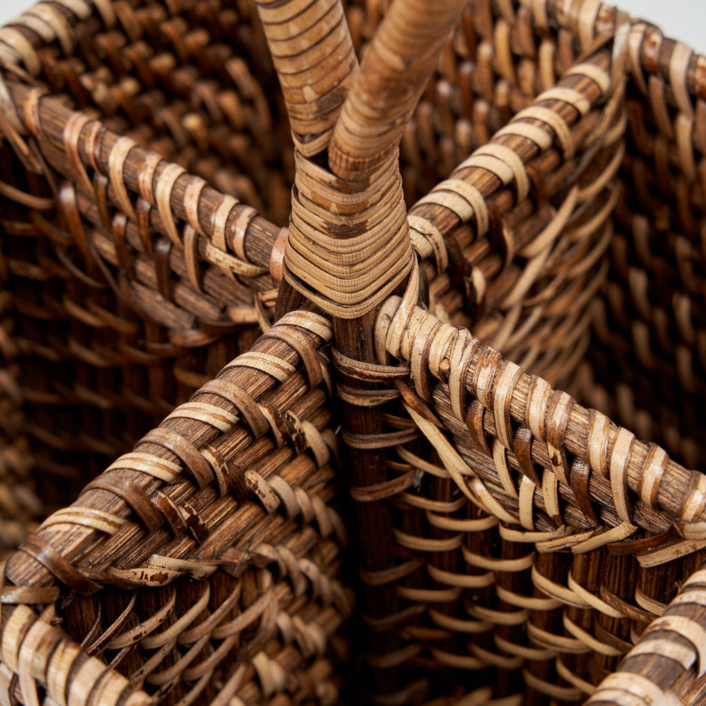 Colonial Cutlery Caddy N°4, Rattan - Natural Brown